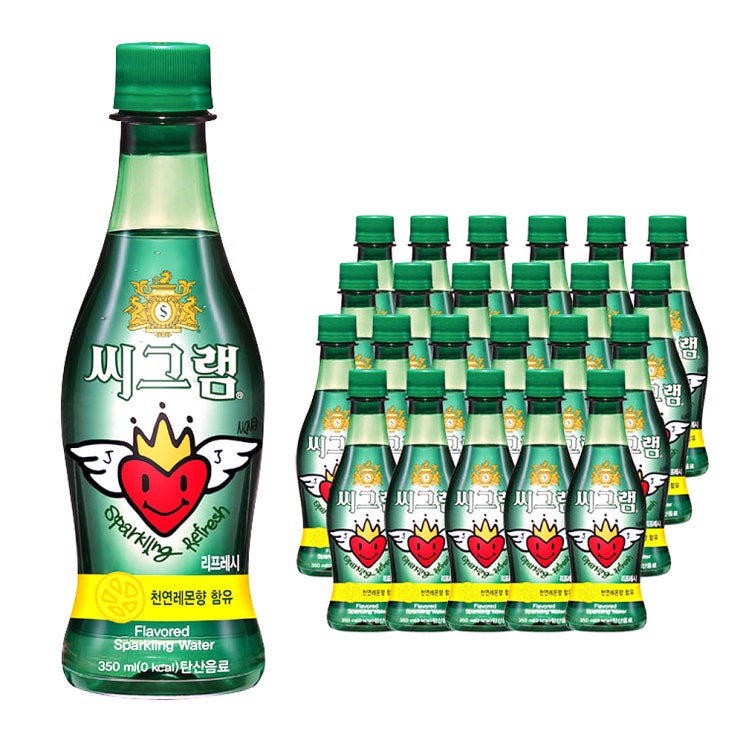  완전대박 씨그램 - 10가지: 씨그램 탄산수 레몬향, 350ml, 