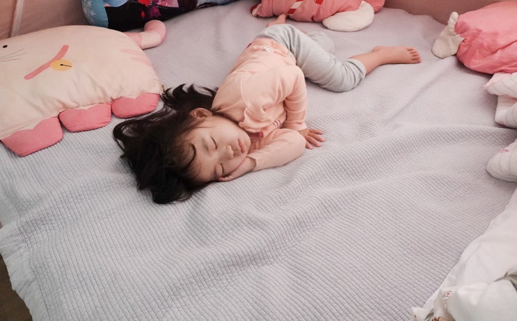  목화패드 따뜻해서 우리 푹 잠자