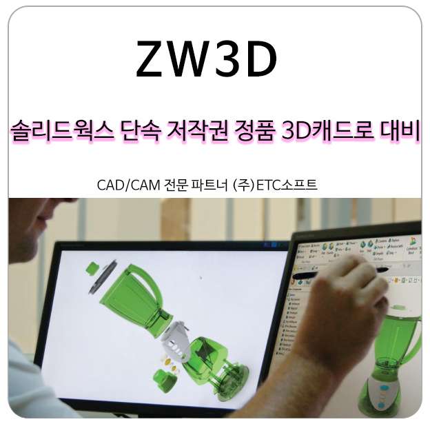  솔리드웍스단속, 저작권, 내용증명 정품 3D캐드 ZW3D로 대비하기