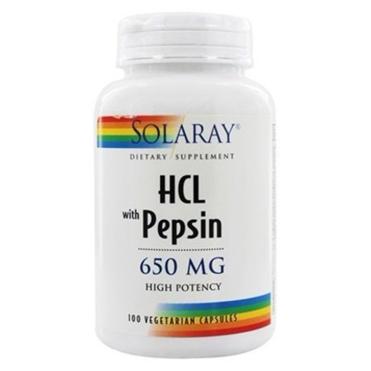  솔라레이 HCL 펩신 650mg 베지테리안 캡슐 100개입