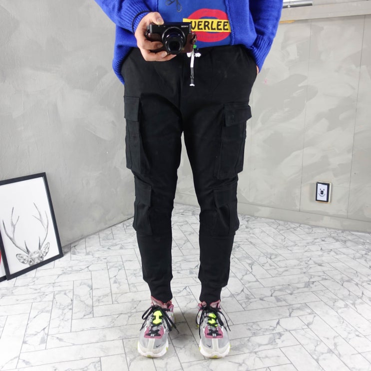  변필남 테크 더블카고 밴딩 조거팬츠