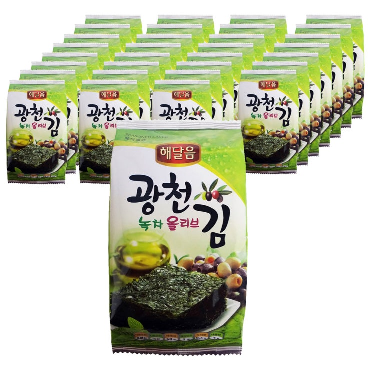  해달음 광천 녹차올리브 도시락김 4g 32개입