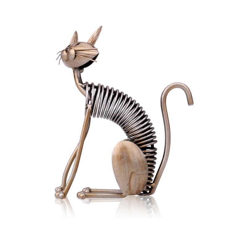 [국내 최저가]Tooarts TOOARTS 금속 조각 철 예술 고양이 봄 수공예 크래프팅 장식 홈 가구