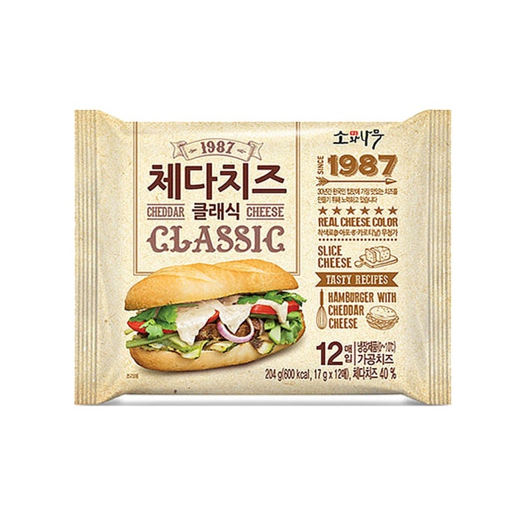  로켓프레시 특가할인 : 별을바라보다 소와나무 체다치즈 클래식 204g X 5봉 무료배송 5팩 ; 식품