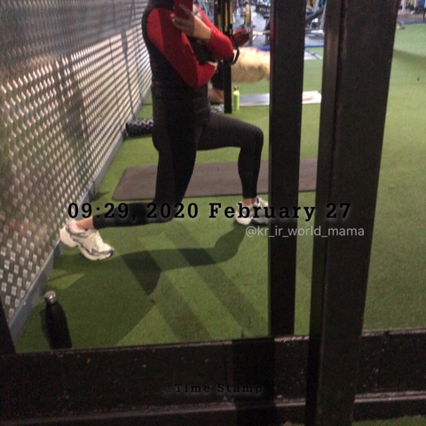  [2월 5째주_첫째주_3번째] 나홀로 헬스장 다운독자세 햄스트링 다리운동 런지 90도 집중 승모근 운동은 꾸준히