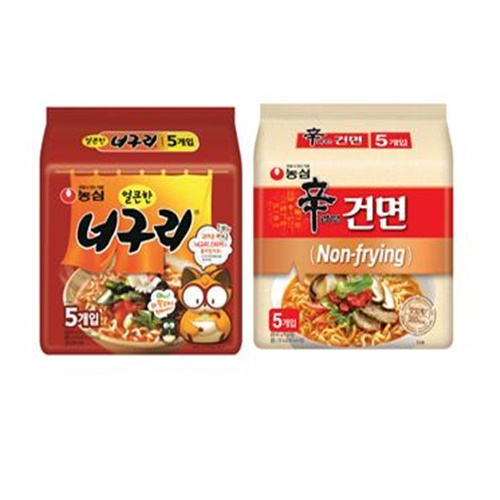  로켓프레시 특가할인 : 농심 너구리얼큰한맛10신라면건면10 총20개 20개 ; 식품