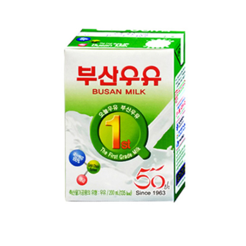  부산우유 멸균흰우유 200ml 24팩