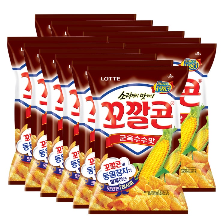  롯데제과 꼬깔콘 군옥수수맛 144g 12개