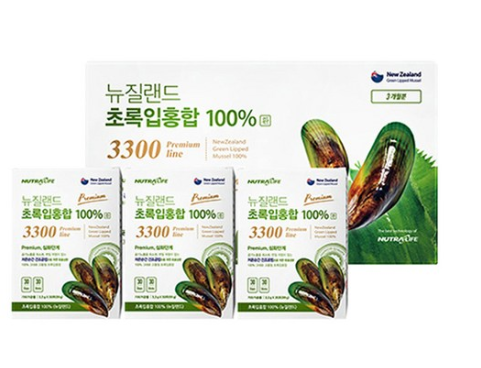  [빅세일 리뷰]   뉴트라라이프 뉴질랜드 초록입홍합 프리미엄 100% 환 3300