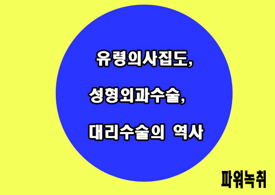  유령의사집도, 성형외과수술, 대리 수술의 역사에 대해서 알아보자
