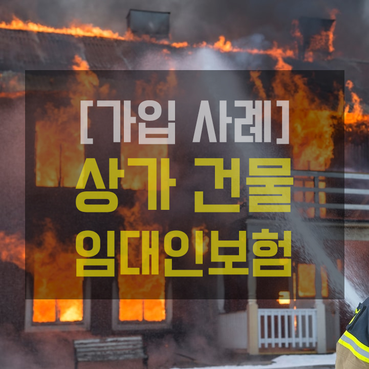  [실제 사례] 상가건물 임대인화재보험 가입