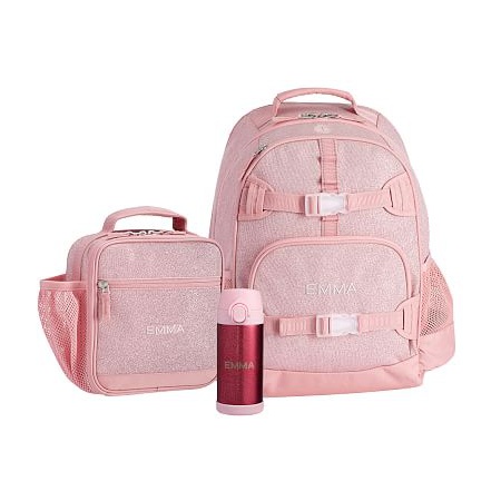 초특가할인HOL포터리반키즈 책가방세트 U6 Potterybarn Mackenzie Pink Sparkle Glitter Backpack Lunch Bundle Set추천