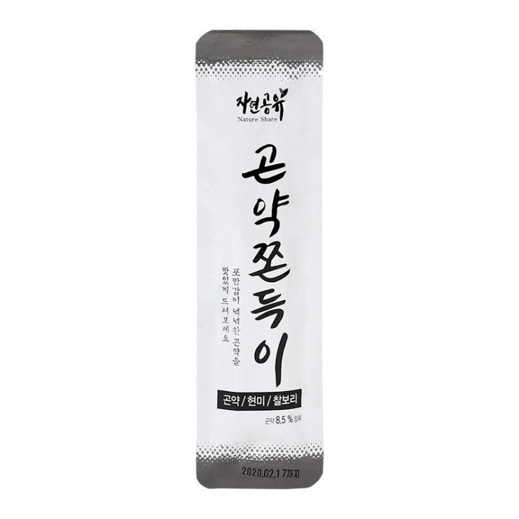  자연공유 저칼로리 곡물 곤약쫀드기 쫀득이 살안찌는 간식 과자 2개입 20봉지 1박스 35g 1봉