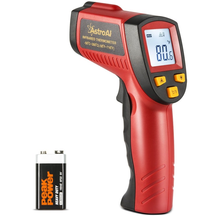  ▷ [신진몰] AstroAI Digital Laser Infrared Thermometer 380 디지털 레이저 적외선 온도계 비접촉식 건-가제트 바비큐 및 기타 실내 야외 활동 요리, 1개_38 [내가 선택한 이유]