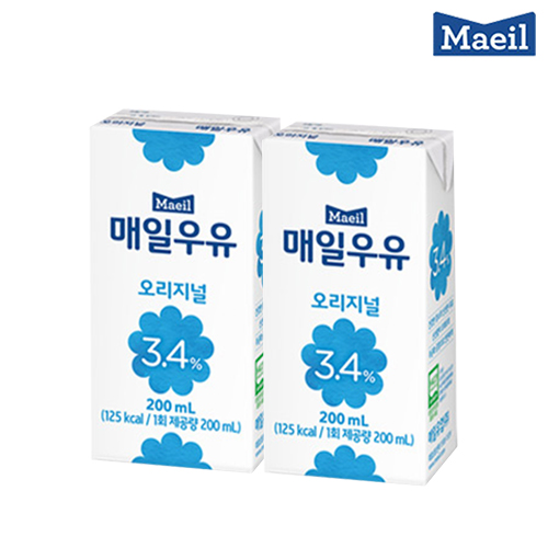  매일유업 멸균 오리지널 우유 200ml x 24팩