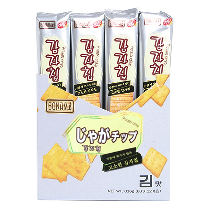  본아미 감자칩 김맛 68g 12개입