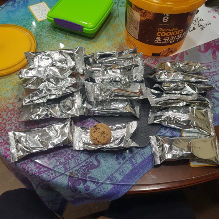  노브랜드 초코칩쿠키 갯수는 몇개일까요?