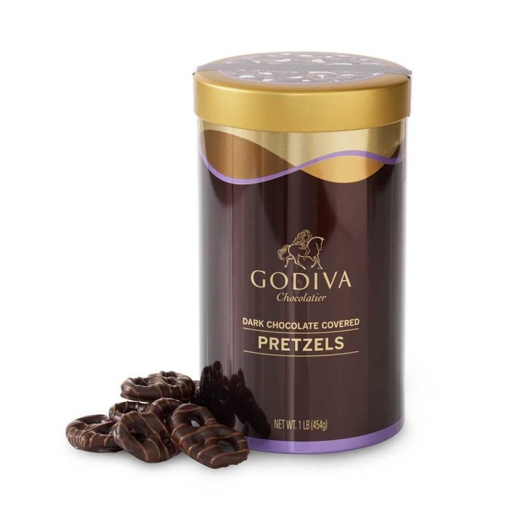  [할인] GODIVA 고디바 초콜렛 Chocolatier Dark Covered Pretzels Snacks Nuts 1 pound can approx 확인해보시죠!!