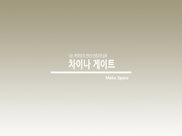  차이나게이트 나는개인이오의 인터넷언론조작