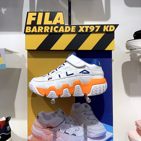  ※ 휠라키즈 아동 휠라 바리케이드 엑스티 97 로우 화이트오렌지 FK1HTB1073X_84 