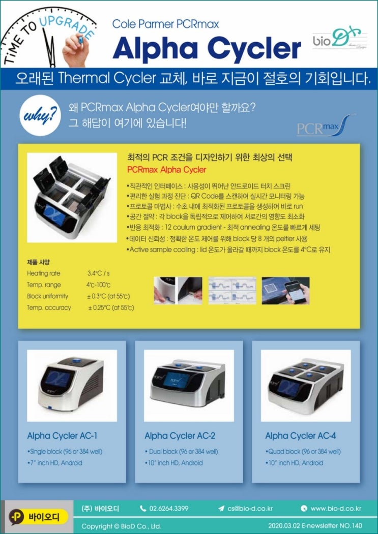 최적의 PCR 조건을 디자인하기 위한 최상의 선택 PCRmax Alpha Cycler