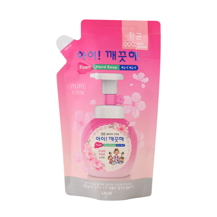  아이깨끗해 항균 폼핸드솝 퓨어핑크 리필 200ml 옵션없음