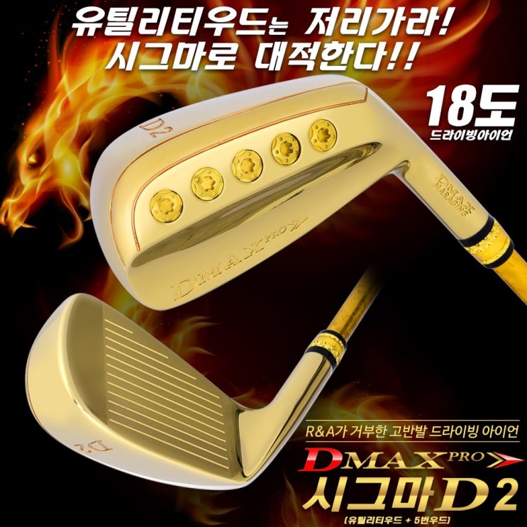  ️[ 아이언 완전대박상품][사용후기] 18도 2번 드라이빙아이언 디맥스프로 시그마Sigma D2 R1 Gold 알고 계신가요
