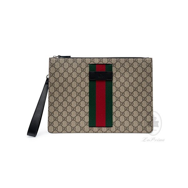   구찌 GUCCI 밴드 GG 수프림 웹 클러치 433665KHN4N9678