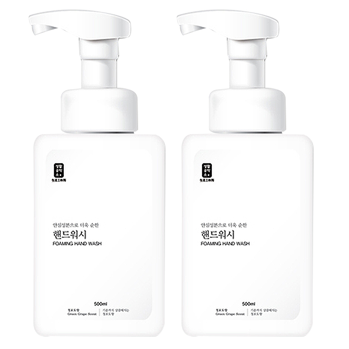  생활공작소 핸드워시 청포도향 500ml 2개입