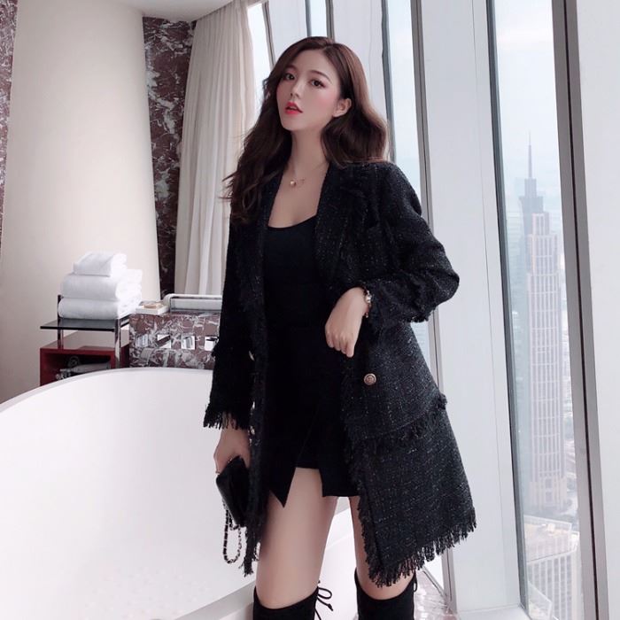   최저가세일] 트위드자켓 [ 쟈스민 롱 트위드자켓 여성 긴소매 자켓 ]