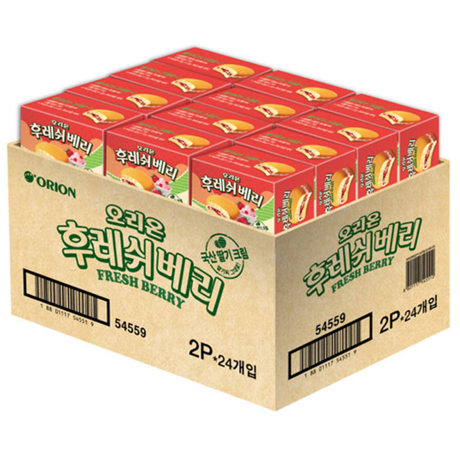  오리온 후레쉬베리 56g 24개