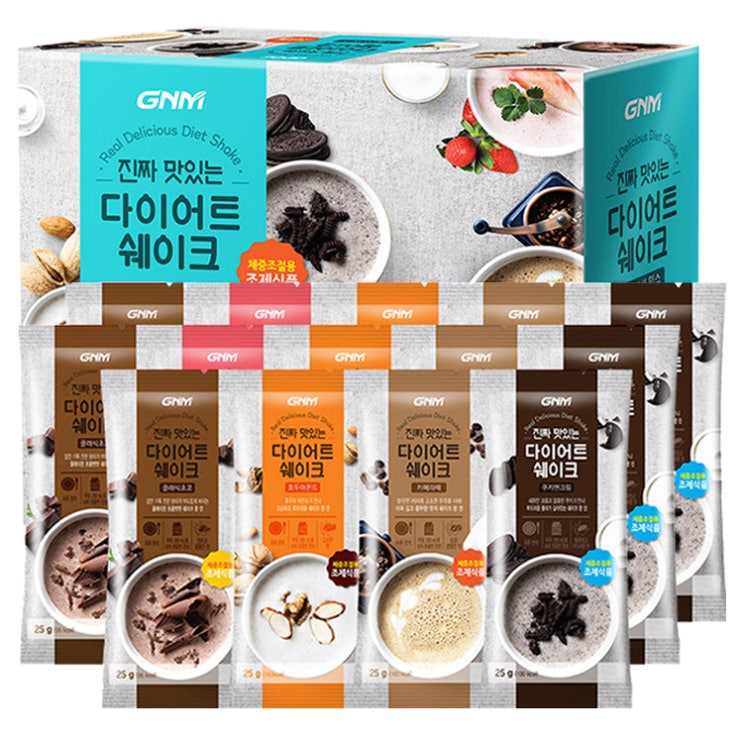 GNM자연의품격 진짜 맛있는 단백질 다이어트 쉐이크 스페셜 믹스 25g x 14p 14포