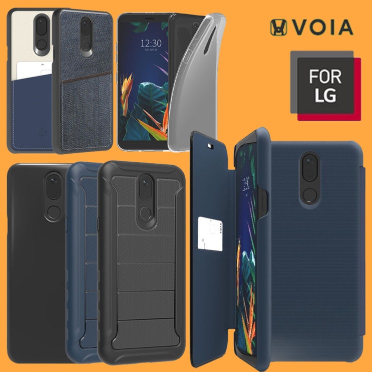 VOIA for LG X4 2019 케이스 투명젤리 하드 범퍼 카드포켓 플립커버 카드수납