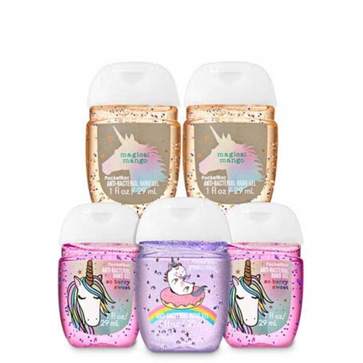   바스앤바디웍스 유니콘 포켓백 휴대용 겔 손소독제 29ml 5종 - BBW PocketBac Sanitizers, 상품명확인_82 
