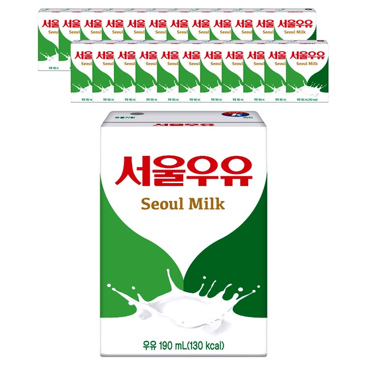 서울우유 멸균 흰우유 190ml 24팩