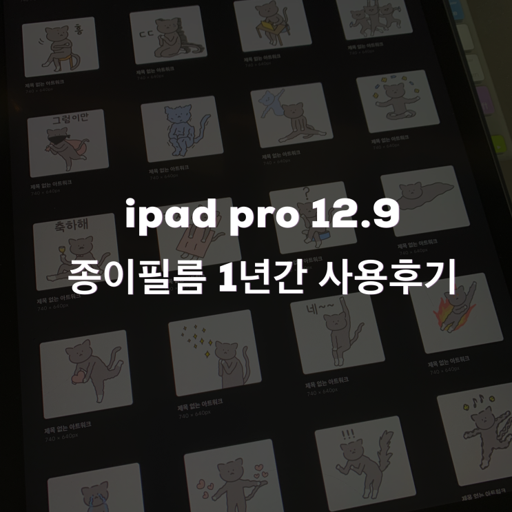  아이패드 프로 12.9 종이질감 필름, 너무 좋아! [1년간 사용 후기]