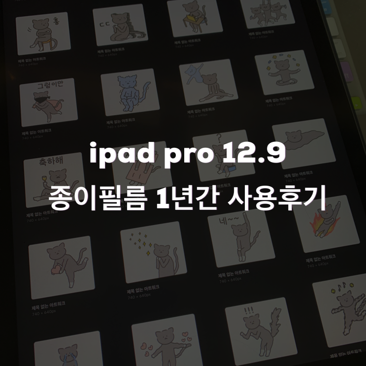 아이패드 프로 12.9 종이질감 필름, 너무 좋아! [1년간 사용 후기]