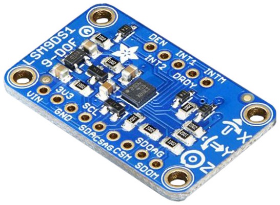  LSM9DS1:3D acc, 3D gyro, 3D magnet