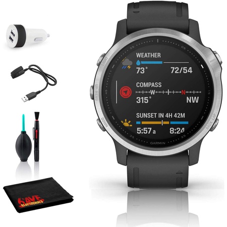   Garmin Fenix 6S 추천 Garmin Fenix 6S Multisport GPS Smartwatch (42mm SilverBlack Band) with Cleaning Kit and 2-Port USB, One Color_One Size, 상세 설명 참조0_63 Garmin Fenix 6S smartwatch 추천 제품입니다.