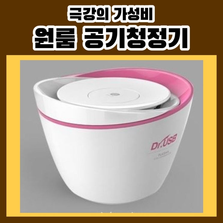   닥터유에스비 원룸공기청정기 중형공기청정기 담배냄새제거 향균탈취 공기청정기 핑크
