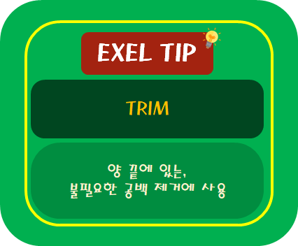 [엑셀TIP]불필요한 공백 제거하기 : TRIM 함수