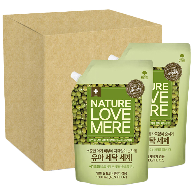   네이쳐러브메레 유아 녹두 세제 리필 1300ml, 2개_78 