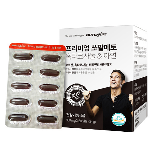  (로켓배송)뉴트라라이프 프리미엄 쏘팔메토 옥타코사놀&아연 60정, 54g, 1개 추천해요