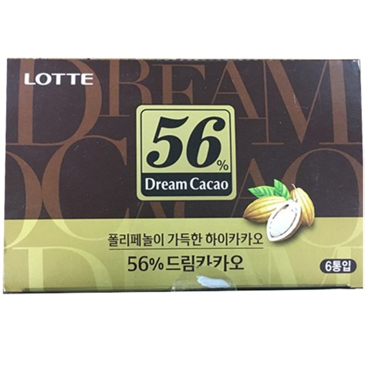  [히트상품 대박세일] 드림카카오 56 초콜릿 86g 6개