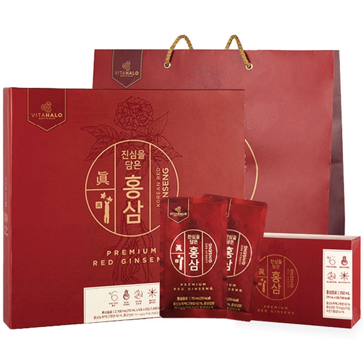 (로켓배송)비타할로 진심을 담은 6년근 홍삼 + 쇼핑백, 70ml, 30개입 추천해요 (로켓배송)비타할로 진심을 담은 6년근 홍삼 + 쇼핑백, 70ml, 30개입 추천해요