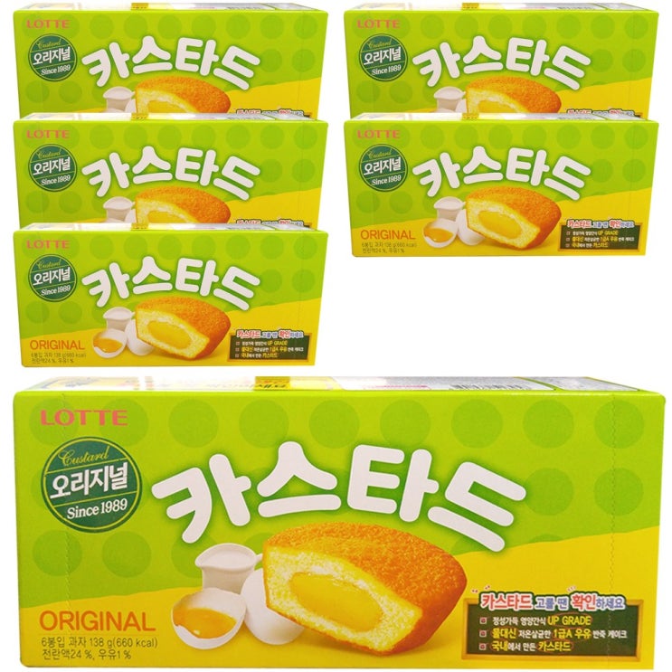  롯데 카스타드 오리지널 6개 138g