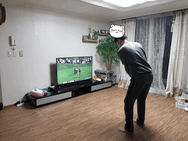  집에서 골프 연습하기(feat 스윙연습기)