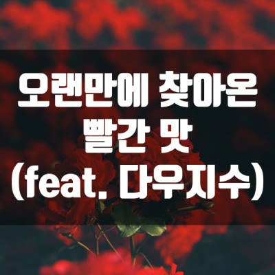  오랜만에 찾아온 빨간 맛 (Feat. 다우지수 하루 만에 5% 반등)