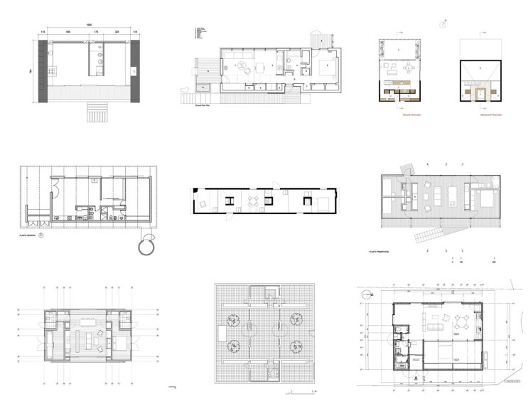30평 이하 설계도 소형 전원주택 도면 단독주택 설계 도면  소형주택 건축 도면 30선