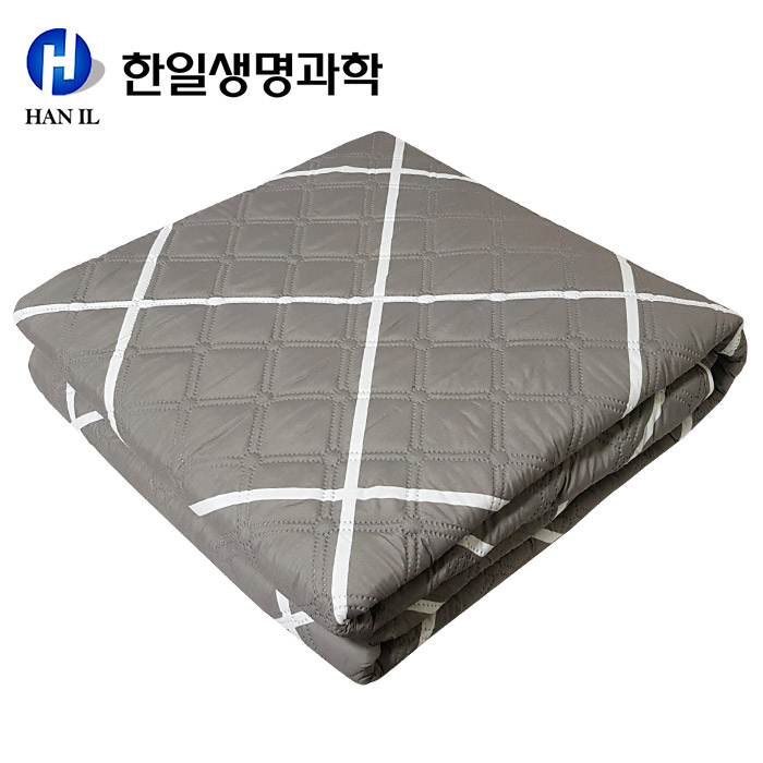  한일생명과학 면혼방 무자계 항균 전기장판 전기요 그레이사각패턴싱글